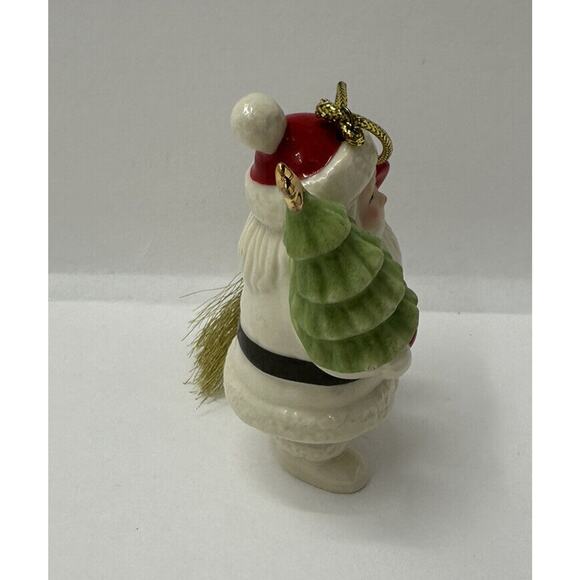 Lenox Very Merry Santa Claus With Tree Ornament Porcelain 3" - Picture 2 of 8